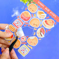 Custom Holographic Droken Glass Waterproof Cordial Cut Stickers for Various Crafts and Packaging Labels