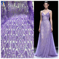 YX1542 Multi Color 8MM Sequin Embroidery Fabric Polyester Mesh Material for Prom Dresses Bridal Gowns and Fashion Apparel MegaBDM