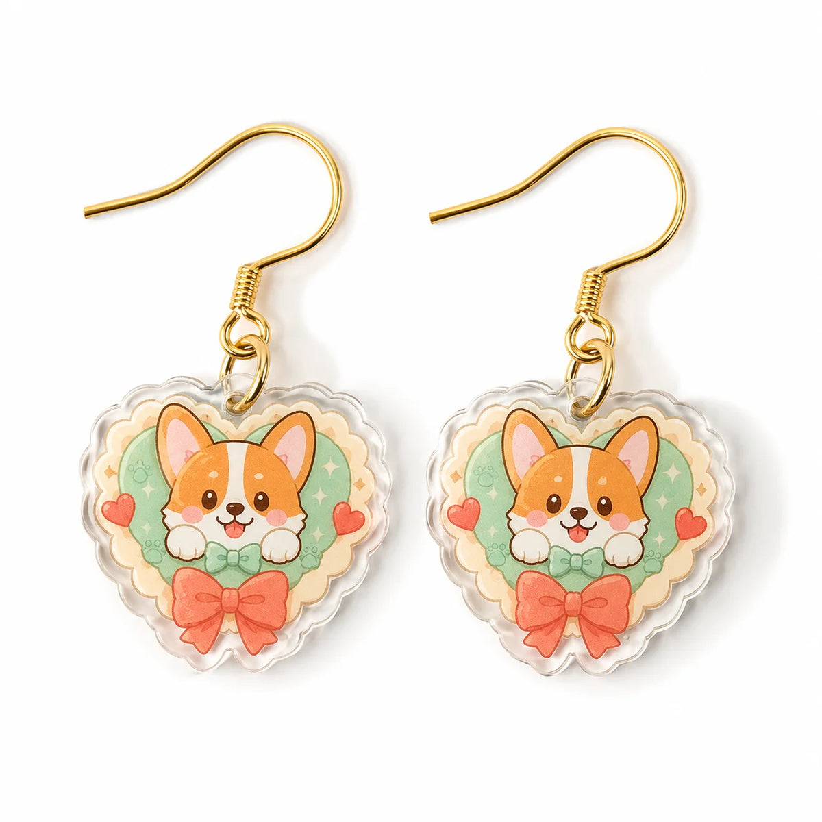 Custom PVC Acrylic Charm Earrings Waterproof Fashionable Lightweight Bright Full Color Printing Souvenir MegaBDM