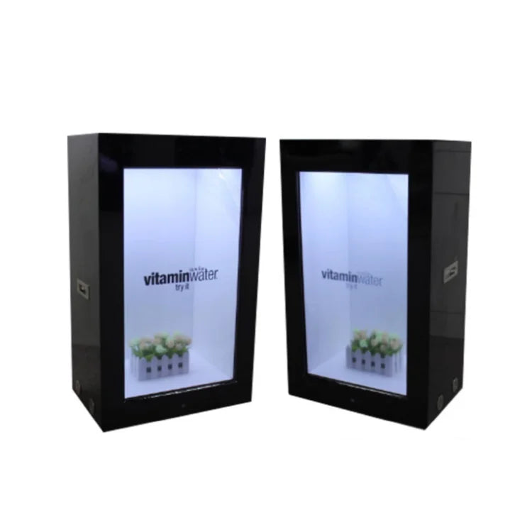Advertising LCD Digital Signage and Displays 32inch Floor Standing Android  Transparent showcase