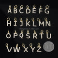 Abiding 925 Sterling Silver Gold Plated Custom White Moissanite Alphabet Letter Initial Charms Pendant for DIY Necklace Earrings