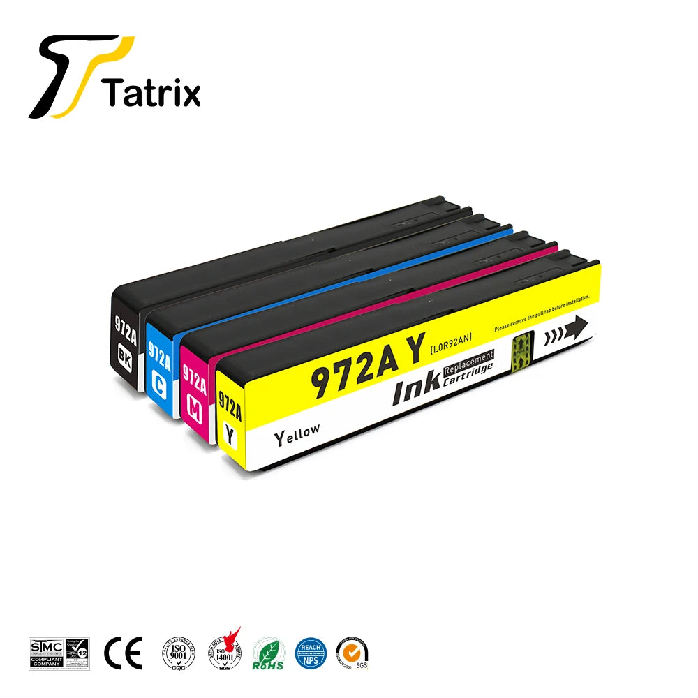 Tatrix HP 972 972A F6T80AN Pigment Ink Cartridge for HP Pagewide 352dw/377dw/452dn/dw/477dn MegaBDM