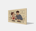 Ghibli-Style Frameless Pine Wood Wall Decor Novel & Creative Art for Home