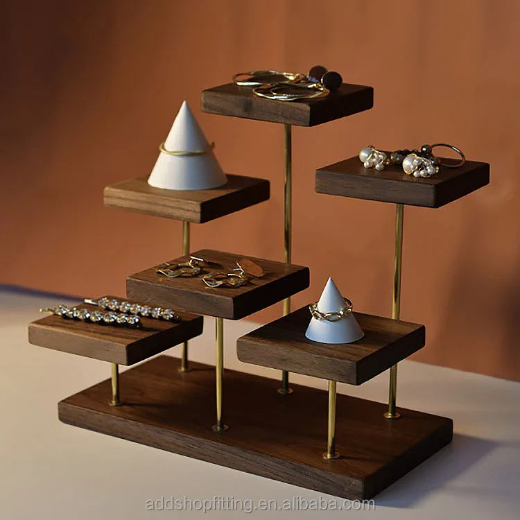 Elegant Necklace Rings Earrings Jewelry Display Stand for Shop