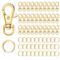 Wholesale Swivel Clasps Metal Key Ring Key Chain 30 Pieces Lanyard Clip Spring Hook Metal Swivel Clasps Metal Key Chain