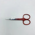 High Quality Stainless Steel Cuticle Nail Scissor Red Black Dotted Handle Sharp Curved/Straight Blade for Daily Use Beauty Type