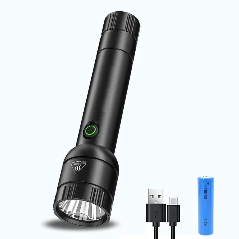 Factory Wholesale Newest Multifunctional Portable USB Rechargeable IP54 Rated 1000+ Lumens Aluminum Alloy Flashlight Torch MegaBDM