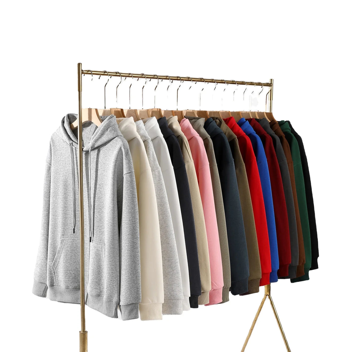 OEM Customized Logo Embroidery Plus Size Solid Winter Unisex Loose-fitting Drop-shoulder Fleece-lined Thickened Hooded Hoodie MegaBDM