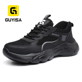 GUYISA New Style Safety Toe Shoe Light and Convenient European Standard Steel Toe Safety Shoes Safety Footwear for Summer