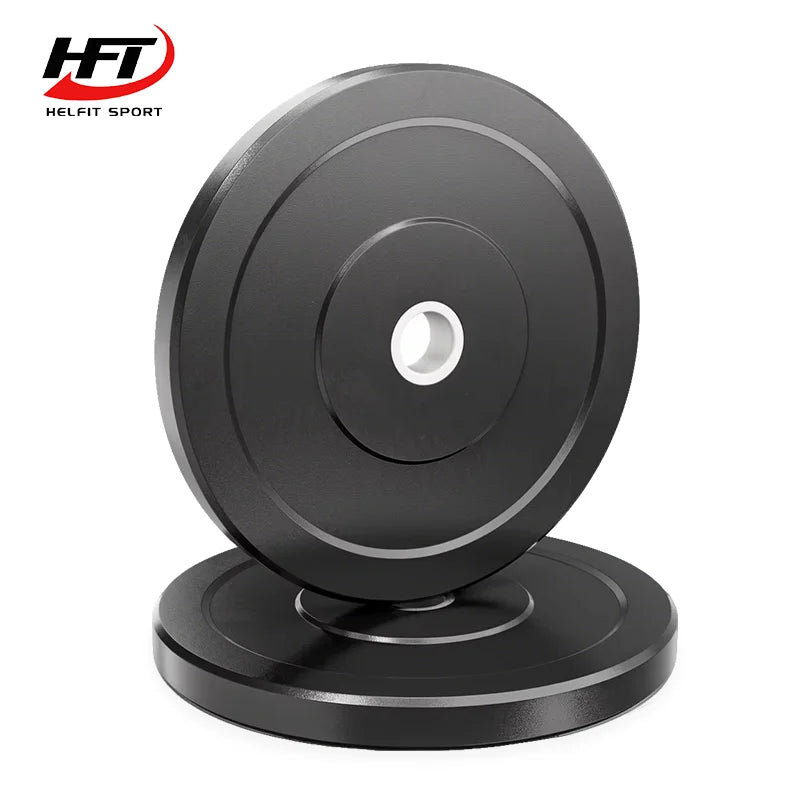 HFT Heavy Duty Shock Absorb Fitness Training Colorless Virgin Rubber Bumper Plate MegaBDM