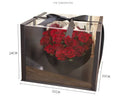Luxury PVC Transparent Flower Rose Boxes Package Recycled Rigid Wedding PVC Flower Box