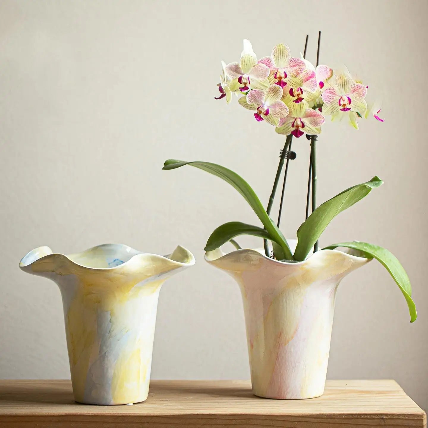 Creative Glazed Ceramic Planter Large Decorative Flower Pot for Indoor Decoration