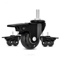 2inch 50mm Wheel Diameter PU Swivel Casters with Brake Silent & Durable for Furniture in Home Office and Dining Environments MegaBDM