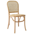 French Style Rattan Dining Chair for Wedding Events Banquet Rustic Solid Wood Chair for Rental
