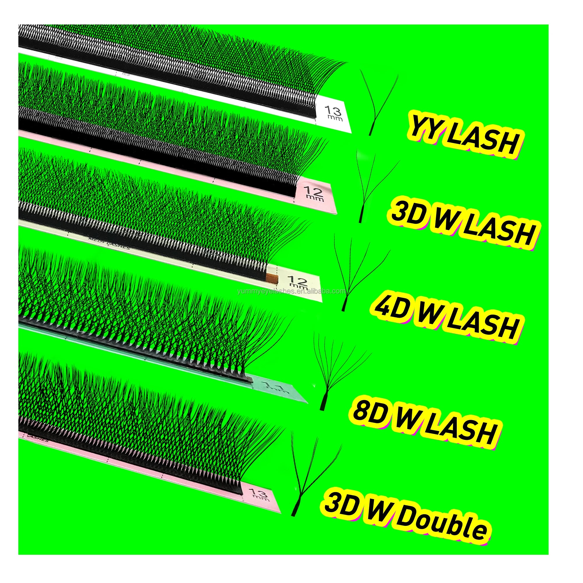 MedyLash  YY Shape Lashes 0.07mm L/L+/LC/LD/LU Curl Super Soft Eyelashes Natural Dense Lashes Extension Yy Lashes