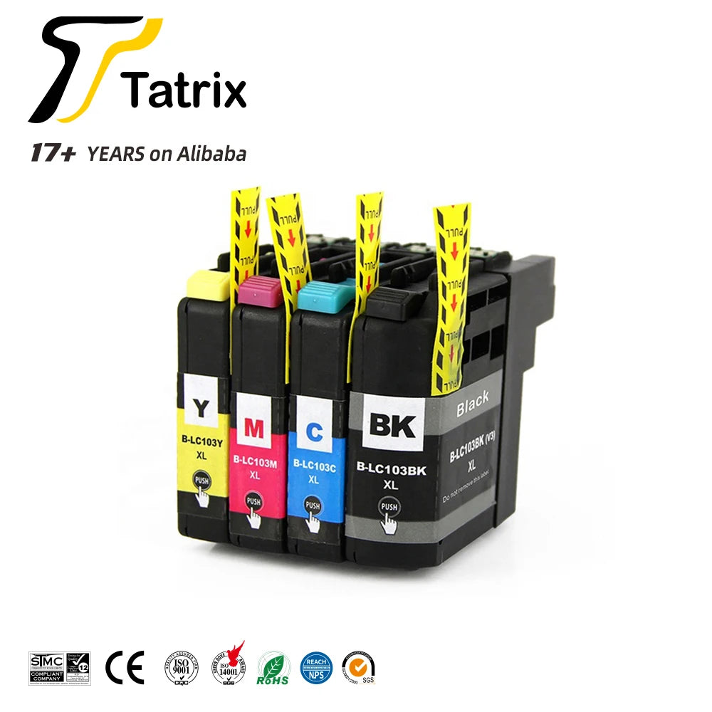 Tatrix brother LC103  LC101 Compatible Ink Cartridge for Brother MFC-J650DW MFC-J870DW
