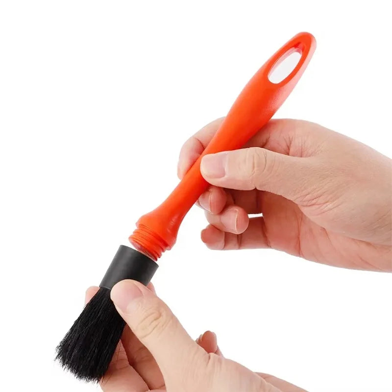 Zhenda Factory Car  Interior 5 PCS Kit Brush  Different Material Car  Head  Detailing  Cleaning Brush Set