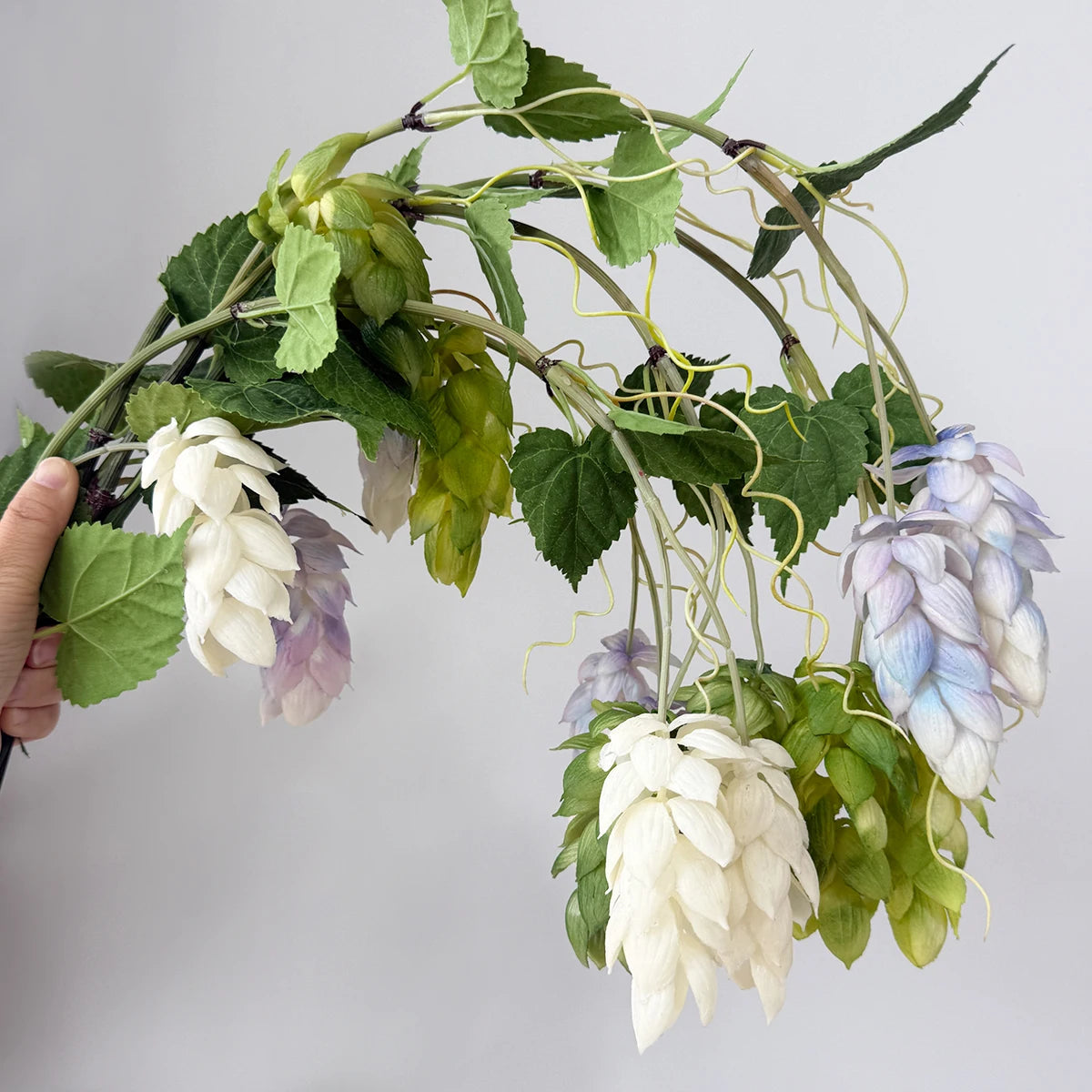 Artificial Flower Real Touch Hops Vine Beer Hops Lush Greenery Farmhouse Decoration Floral Arrangement Soft Rubber Handmade MegaBDM