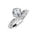 Brilliant 2ct / 1ct Moissanite Diamond Luxury 925 Silver Classic V Shaped Engagement Ring Women Jewelry Destiny Jewellery