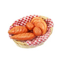 1/6 1/12Doll House Simulation Miniature Mini Picnic Bread Basket Model Decor Gift