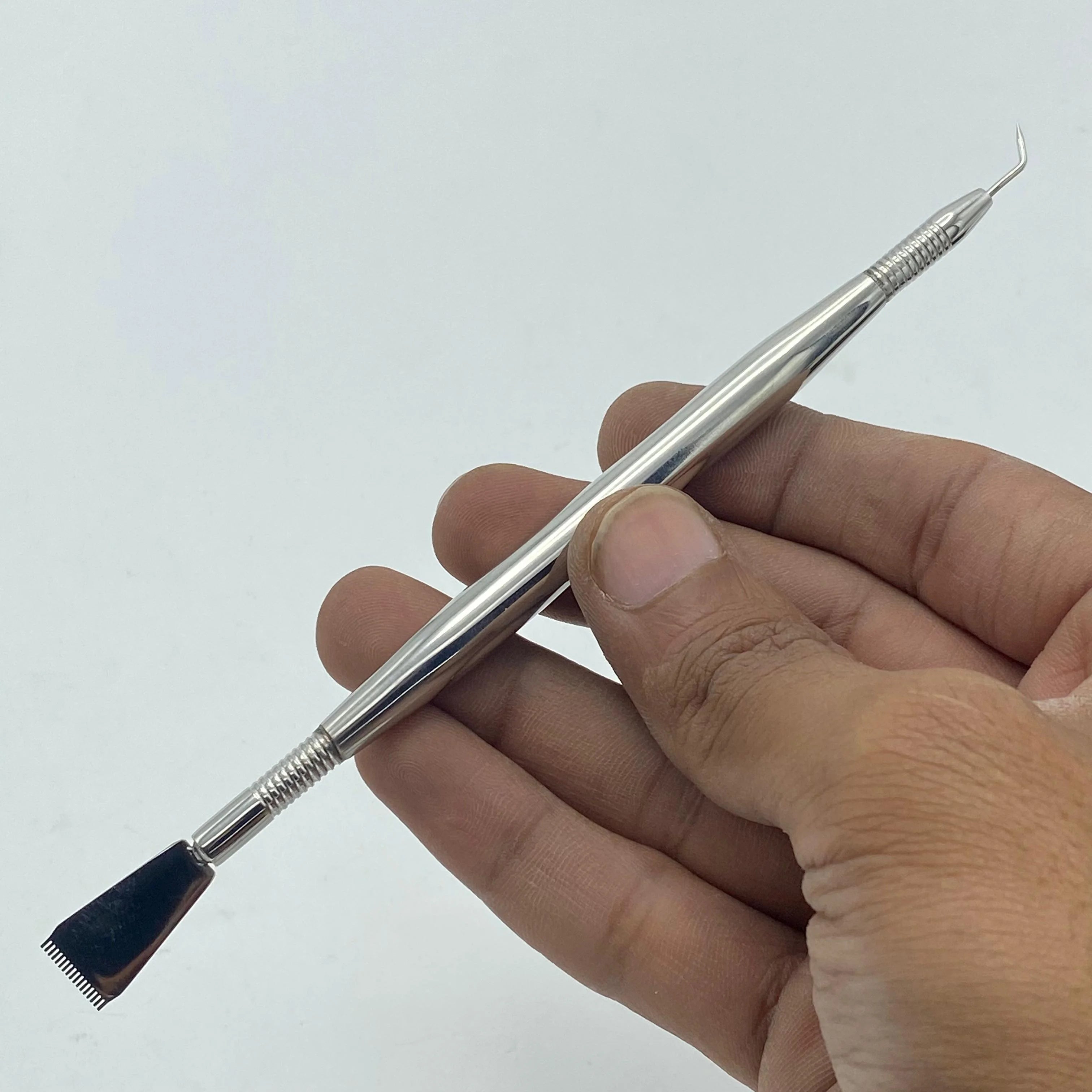 Customizable Reusable Y-Shape Lash Lift Tool Sustainable Stainless Steel Eyelash Perm Comb Sliver Silver Color by ASI