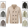 RNSHANGER Fashion Men's Knitted Sweater Jacket for Men Casual Double Button Open Cardigan Autumn Winter Warm Male Sweater MegaBDM