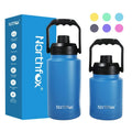 304 Stainless Steel Double Wall Vacuum Insulated Flask 40oz 64oz Leak-Proof BPA-Free Eco-Friendly Handle Lid Modern Design