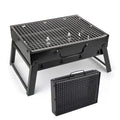 Portable Single-Burner Stainless Steel Charcoal BBQ Grill Indoor Outdoor Camping Picnics Kitchen Baking Folding Design