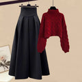 Plus Size Fall Casual 2 Piece Set for Women Top And High Waist Set Clothing Wholesale