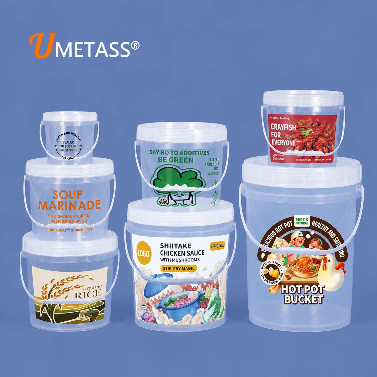 High Quality Food Grade Plastic Bucket with Easy Open Screw Lid Handle Plastic Food Container Plastic Drum for Storage MegaBDM