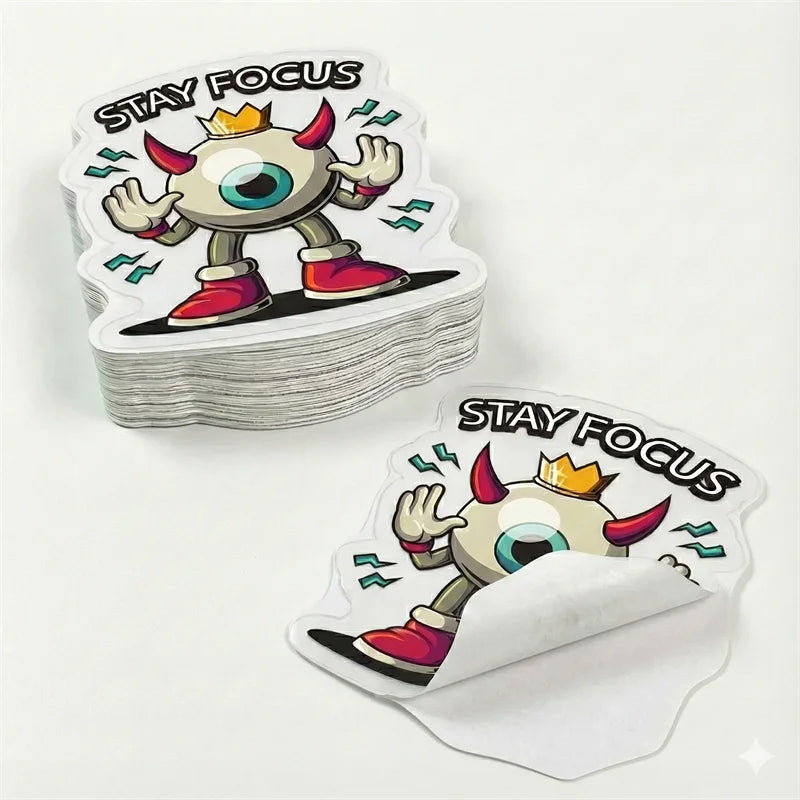 Customized Wholesale Holographic Die-Cut Cute Paper Glossy Die-Cut Stickers Vinyl Waterproof Tear-Resistant Labels