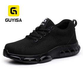 GUYISA Anti-static and Anti-slip Safety Shoes Fly Woven Fabric Upper Foot Protection Safety Shoes for Summer