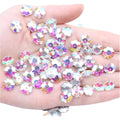 New Style 6-16mm AB Crystal AB DIY Quincunx Glass Beads Sew-On Flatback Rhinestones Garment Shoes Wedding Dress Loose