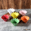 Cone Shape Ceramic Classic Style Flower Type Coffee Dripper Set Eco-Friendly Reusable Durable Coffee Filter Basket 1-2 Cups MegaBDM