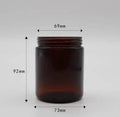 50ml 100ml 150ml Mouth Glass Straight-Sided Round Amber Soy Wax Candle Jars Screw Cap Silk Screen Printed Packaging