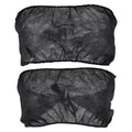 50 Pieces Disposable Bras Non-Woven Bra Beauty Black Disposable Bra Brassieres for Sunless Spray Tan Spa Salon Underwear