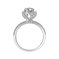 Luxury GRA Moissanite Diamond 925 Sterling Silver Unique Crown Prong Adjustable Statement Ring for Women Destiny Jewellery