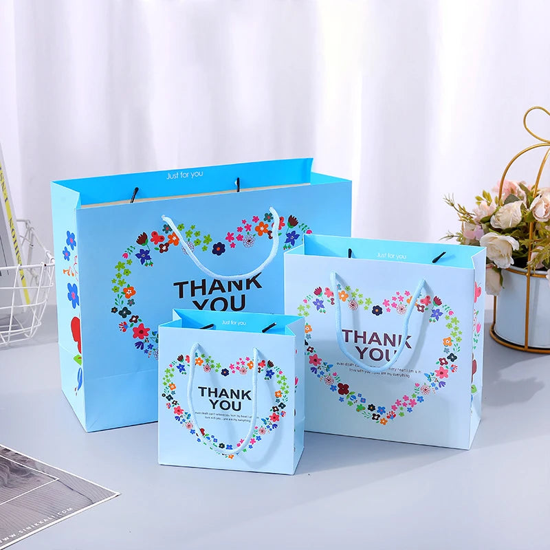 Wholesale Luxury Mini and Large Wedding Thank You Gift Bags 100% Paper Brown Pink with Logo Print Boxed Folders for Parties