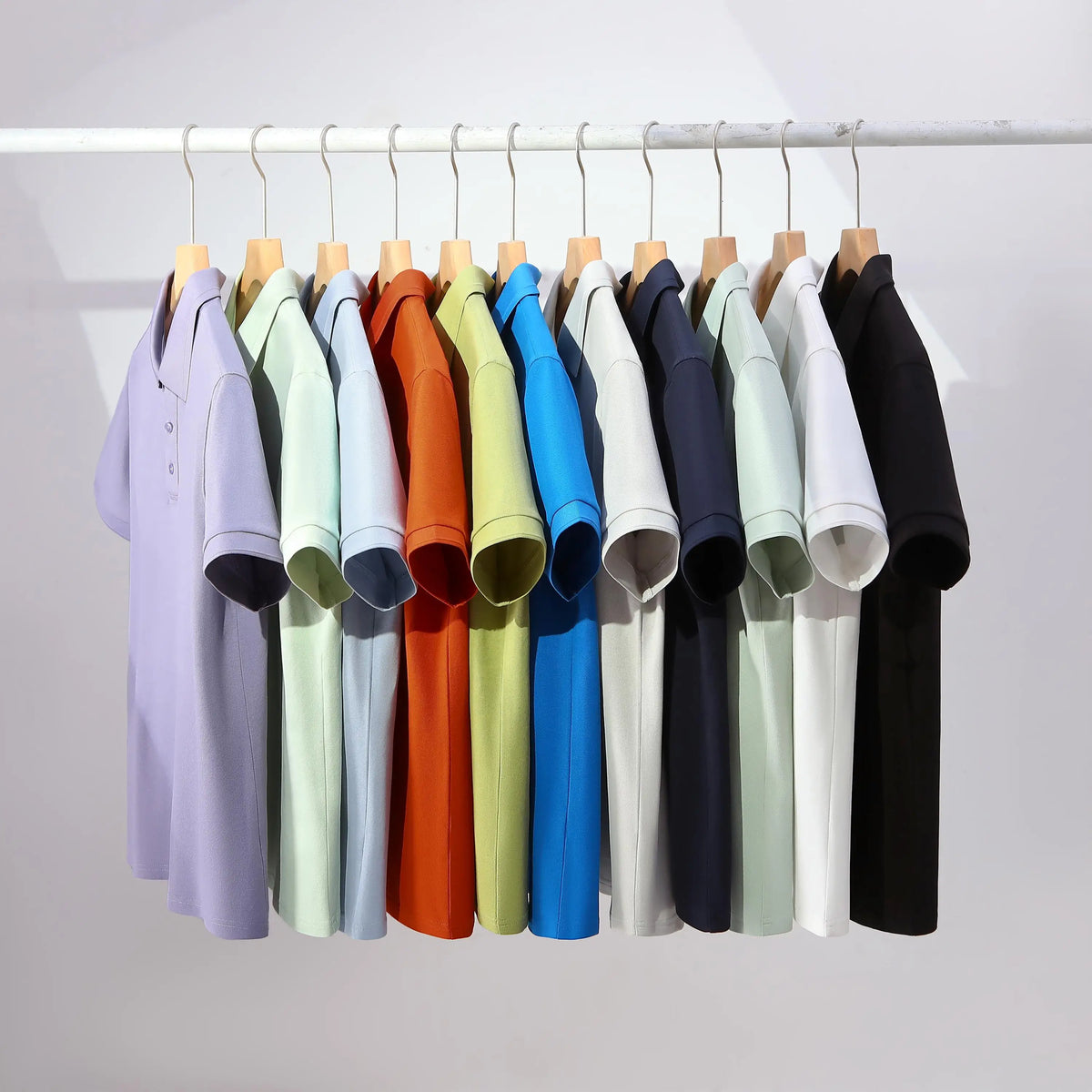 Summer Fashionable Knitted Men's T-Shirt Casual Men's Short Sleeve T-Shirt Solid Color Loose Fit Men's Polo Shirt MegaBDM