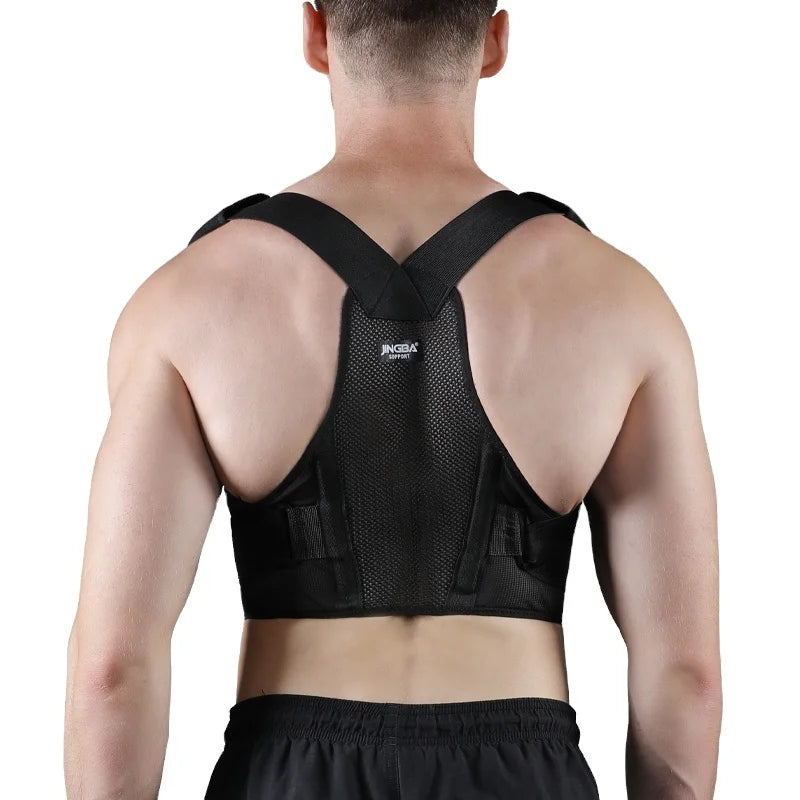 JINGBA Custom Logo Back Brace Mesh Posture Corrector for Women and Men Hunchback Correction Relieve Back Pain Back Straightener