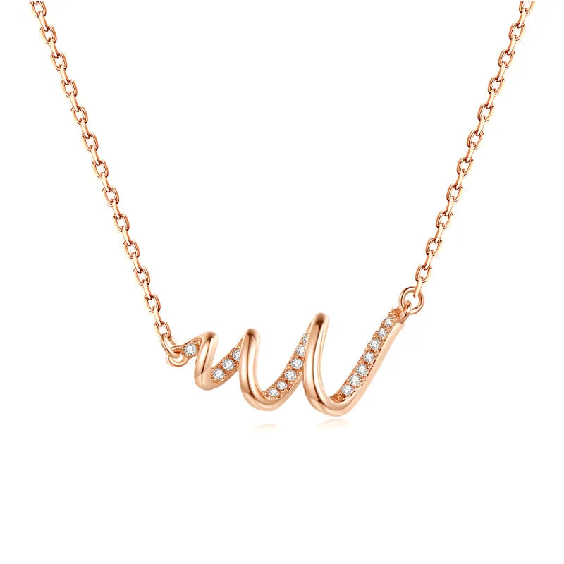 2023 Hot Sale European Designs 925 Sterling Silver With Zircon Fashion Jewellery Women'S Statement Custom Necklace for Girls