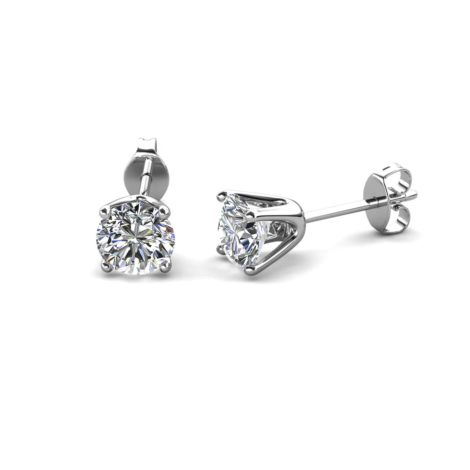 High Quality 4mm GRA Moissanite Hypoallergenic S925 Silver Simple Solitaire Stud Earrings Jewelry for Women Destiny Jewellery