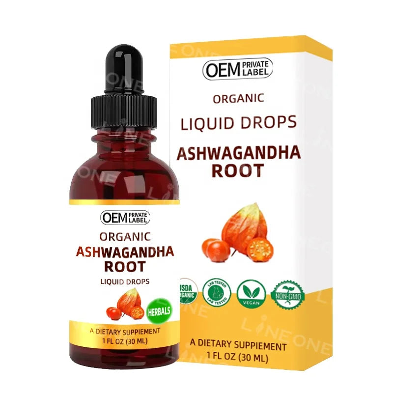 Ashwagandha Root Liquid Drops with Fenugreek Beet Root and L-Arginine Multivitamin Liquid for Women and Men MegaBDM