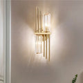 Custom E14 Iron Crystal Wall Lamp  Villa Application Elegant Lighting   Hotel Room Lamparas