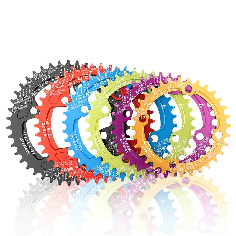 4-Piece 32T 104 BCD Narrow Wide Single Chain Ring 4-Piece Sprocket Bolts for Road Mountain Bikes MTB-Bicycle Crank Road Bicycles