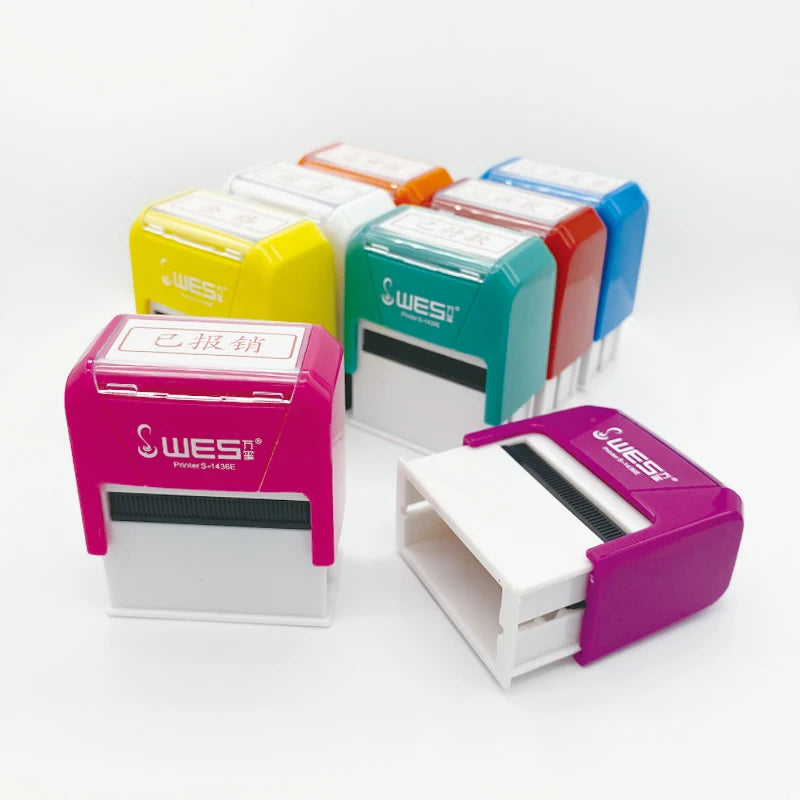 Factory Outlet Self-inking Stamps 14*36 Fabric Stamps logo Sellos