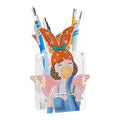 DIY Double-Sided Butterfly Girl Diamond Painting Pen Container Special Shaped Desk Decor Acrylic Diamond Painting Pen Holder