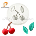 AK Cherry Leaf Silicone Fondant Mold DIY Gum Paste Pastry Baking Mold for Cake Decorating