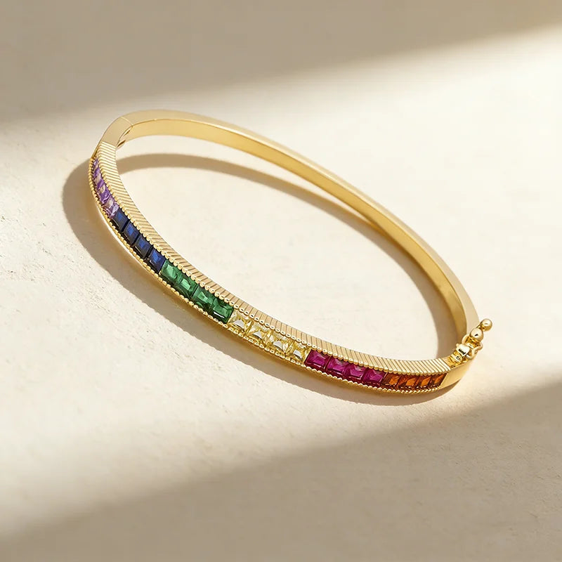 QIKU Wholesale New Design Luxury Fashion Bracelets & Bangles Top Quality Copper Zircon Jewelry Accessories Female Party Wedding
