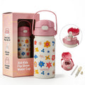Wholesale Eco-Friendly 14OZ Double Wall Stainless Steel Insulated Water Bottle for Kids Cute Design BPA-Free for School